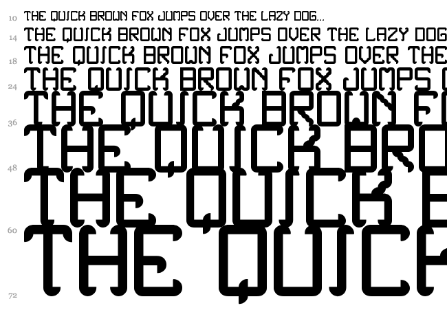 Noxtrey Auf TFB font waterfall